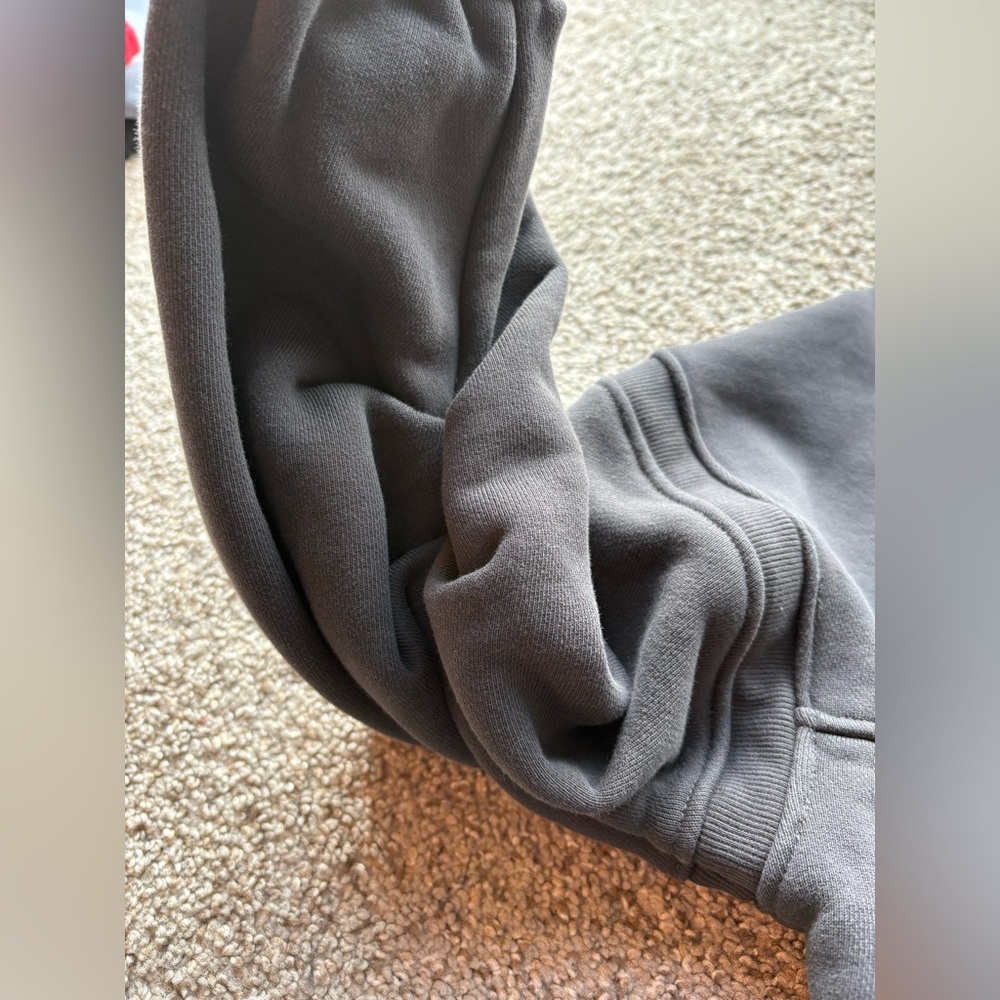 Gymshark Heavyweight Loopback Cotton Pullover Crop Sweatshirt Grey size L - Picture 7 of 9